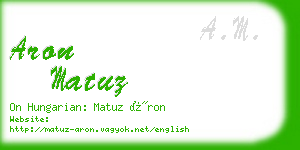 aron matuz business card